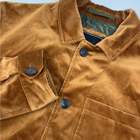 NWOT Todd Snyder Jacket Velvet Velour Chore Coat Portugal Brown/Rust Sz Med B7 - Picture 1 of 7